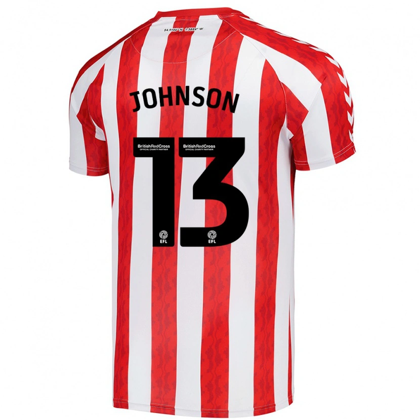 Danxen Kinderen Zak Johnson #13 Rood Wit Thuisshirt Thuistenue 2024/25 T-Shirt