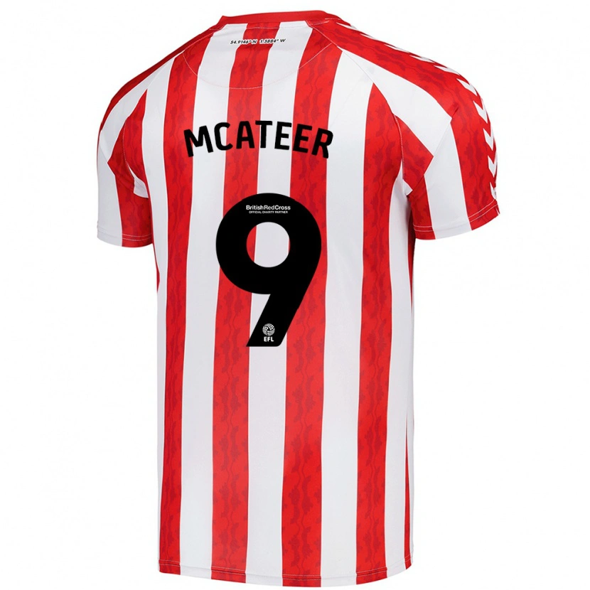 Danxen Kinderen Mary Mcateer #9 Rood Wit Thuisshirt Thuistenue 2024/25 T-Shirt