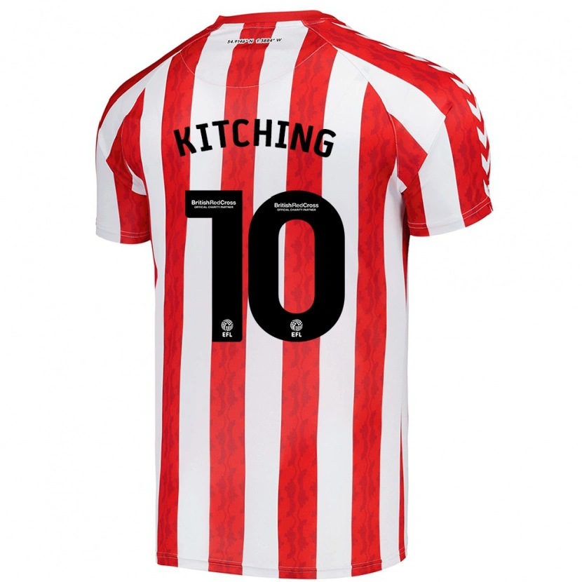 Danxen Kinderen Katie Kitching #10 Rood Wit Thuisshirt Thuistenue 2024/25 T-Shirt