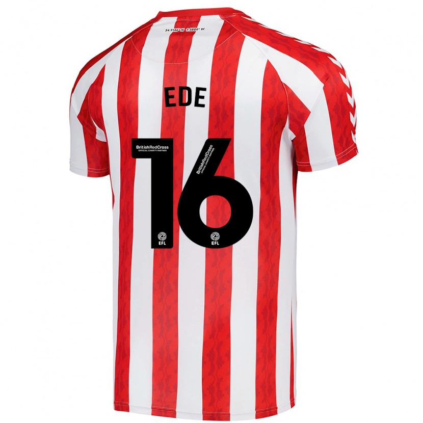 Danxen Kinderen Grace Ede #16 Rood Wit Thuisshirt Thuistenue 2024/25 T-Shirt