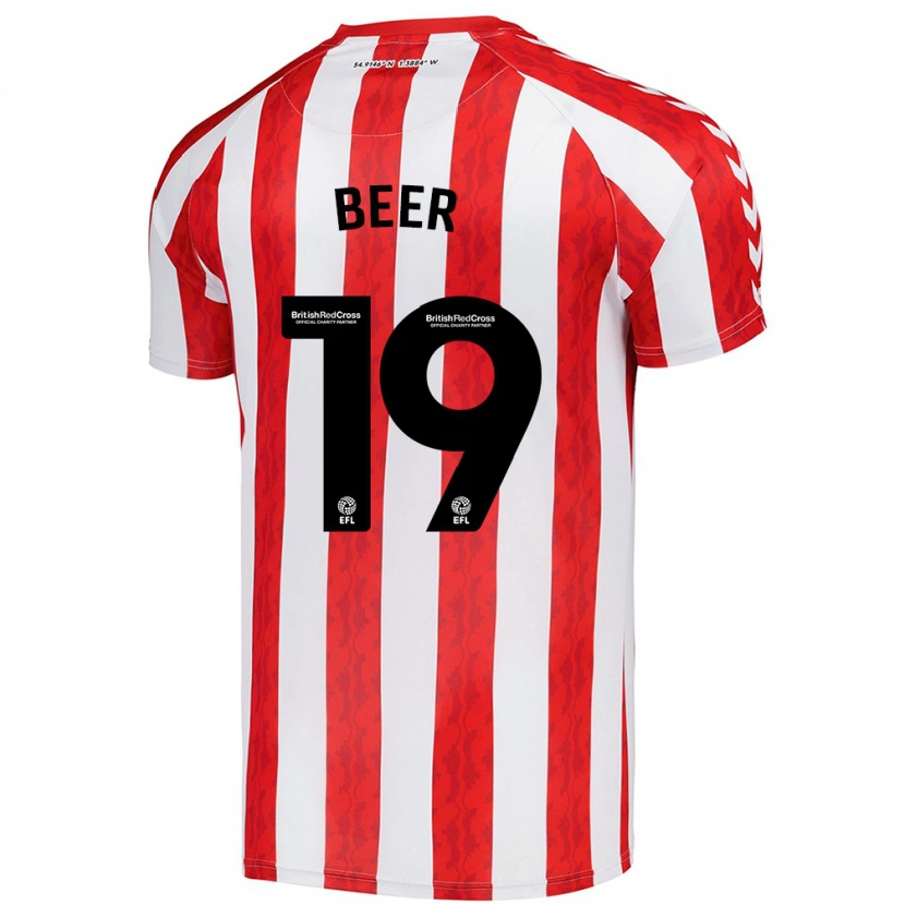 Danxen Kinderen Megan Beer #19 Rood Wit Thuisshirt Thuistenue 2024/25 T-Shirt