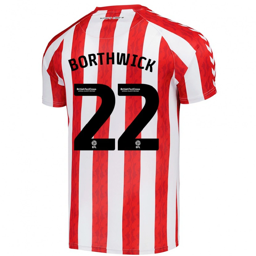 Danxen Kinderen Megan Borthwick #22 Rood Wit Thuisshirt Thuistenue 2024/25 T-Shirt