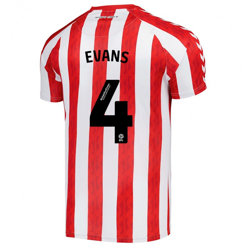 Danxen Kinderen Corry Evans #4 Rood Wit Thuisshirt Thuistenue 2024/25 T-Shirt