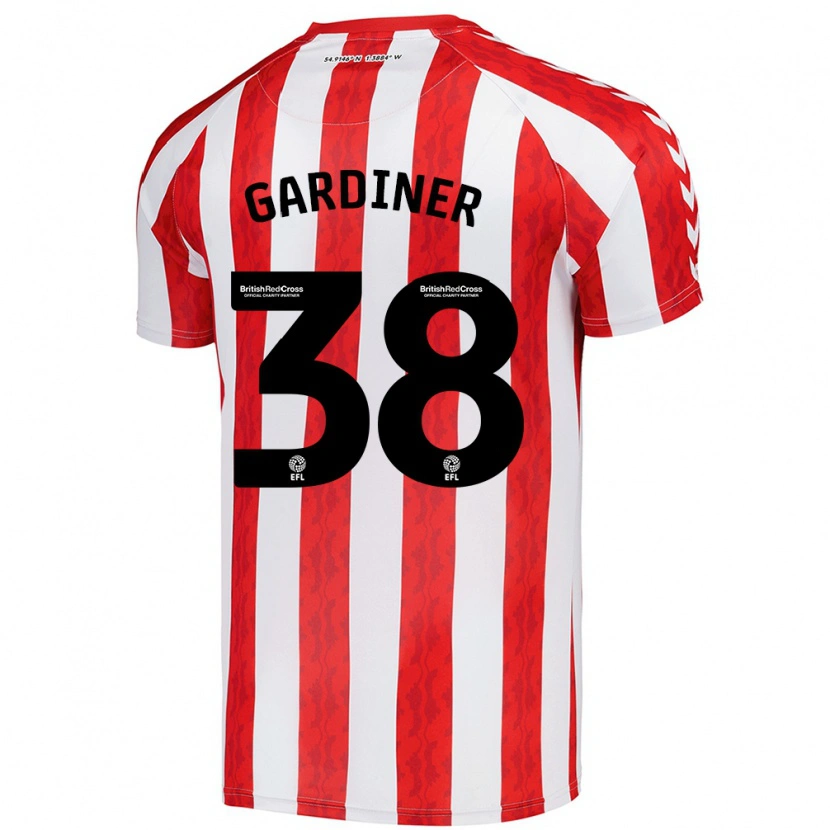 Danxen Kinderen Harry Gardiner #38 Rood Wit Thuisshirt Thuistenue 2024/25 T-Shirt