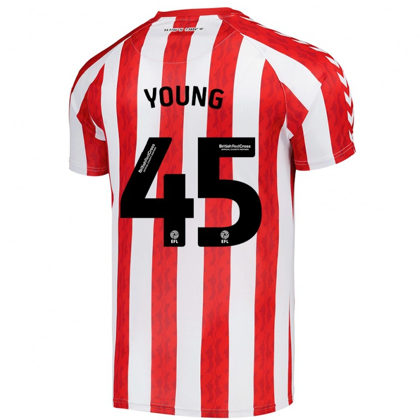 Danxen Kinderen Matthew Young #45 Rood Wit Thuisshirt Thuistenue 2024/25 T-Shirt