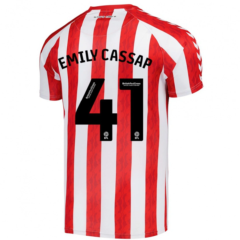 Danxen Kinderen Emily Cassap #41 Rood Wit Thuisshirt Thuistenue 2024/25 T-Shirt