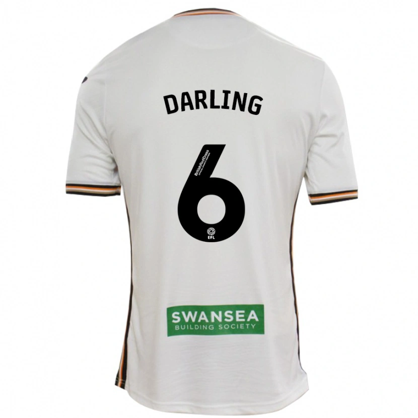 Danxen Kinderen Harry Darling #6 Wit Thuisshirt Thuistenue 2024/25 T-Shirt