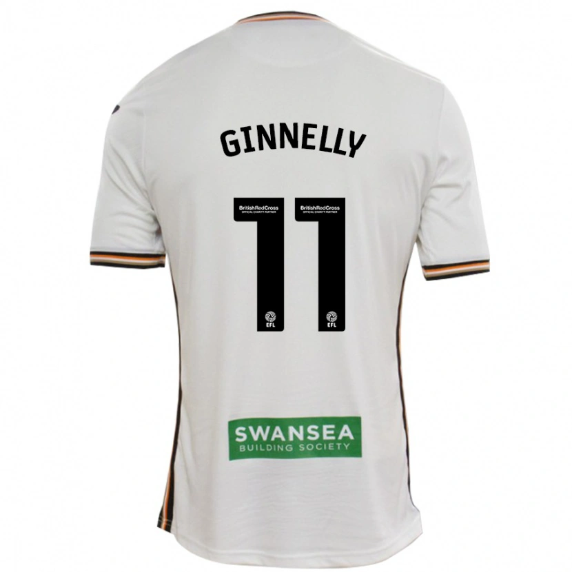 Danxen Kinderen Josh Ginnelly #11 Wit Thuisshirt Thuistenue 2024/25 T-Shirt