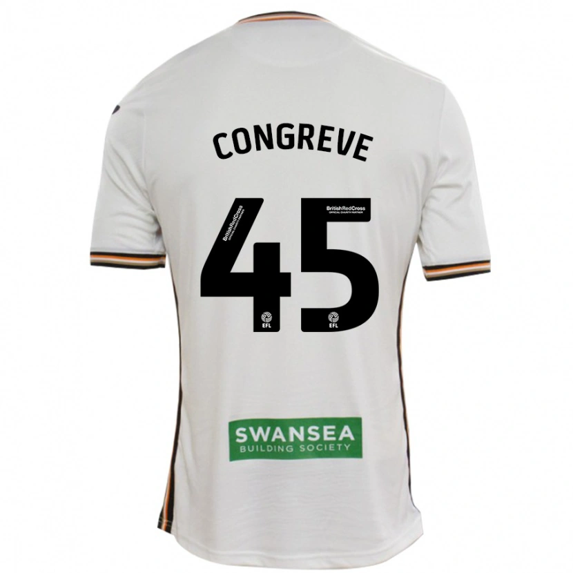 Danxen Kinderen Cameron Congreve #45 Wit Thuisshirt Thuistenue 2024/25 T-Shirt