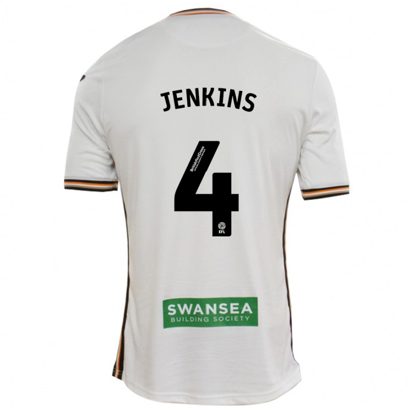 Danxen Kinderen Shaunna Jenkins #4 Wit Thuisshirt Thuistenue 2024/25 T-Shirt