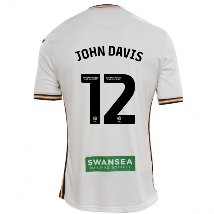 Danxen Kinderen Stacey John-Davis #12 Wit Thuisshirt Thuistenue 2024/25 T-Shirt