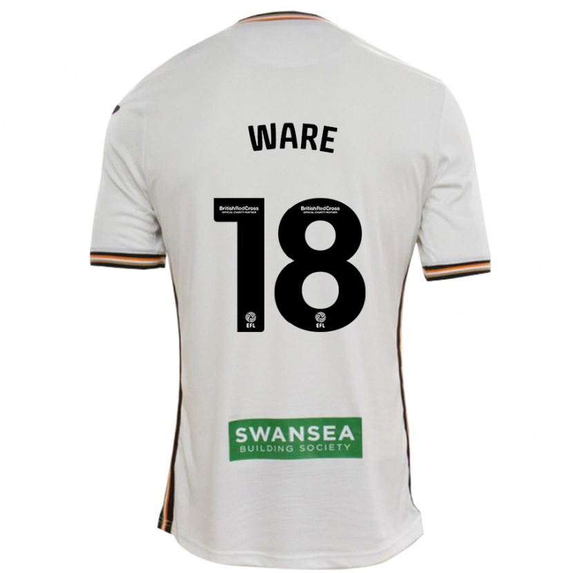 Danxen Kinderen Phoebe Ware #18 Wit Thuisshirt Thuistenue 2024/25 T-Shirt