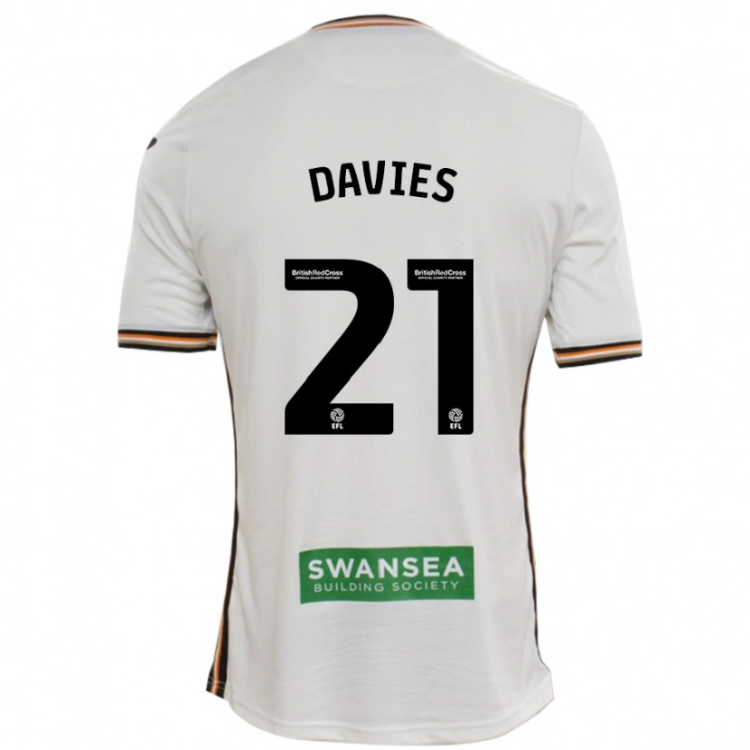 Danxen Kinderen Laura Davies #21 Wit Thuisshirt Thuistenue 2024/25 T-Shirt