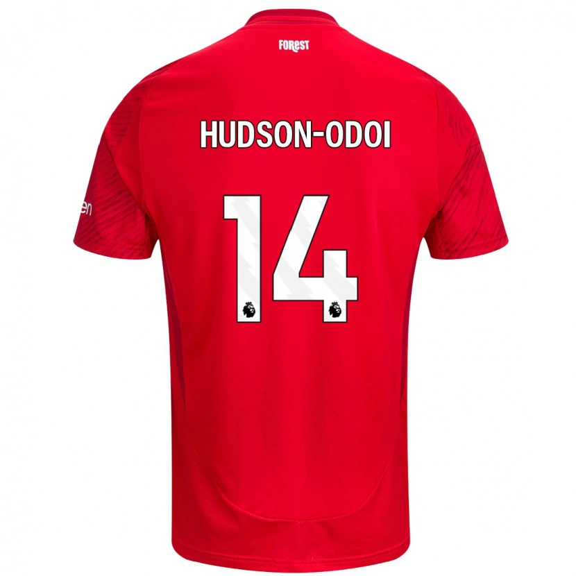 Danxen Kinderen Callum Hudson-Odoi #14 Rood Wit Thuisshirt Thuistenue 2024/25 T-Shirt