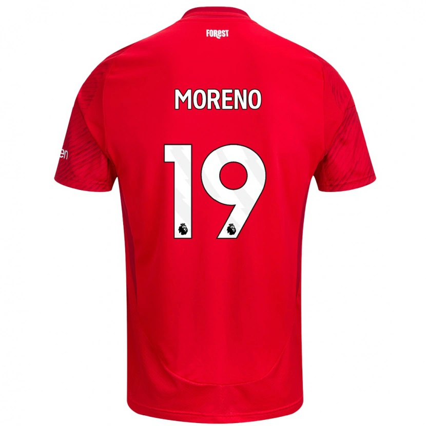 Danxen Kinderen Álex Moreno #19 Rood Wit Thuisshirt Thuistenue 2024/25 T-Shirt