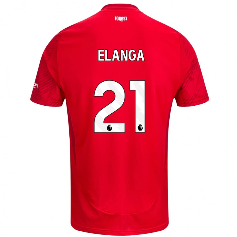 Danxen Kinderen Anthony Elanga #21 Rood Wit Thuisshirt Thuistenue 2024/25 T-Shirt