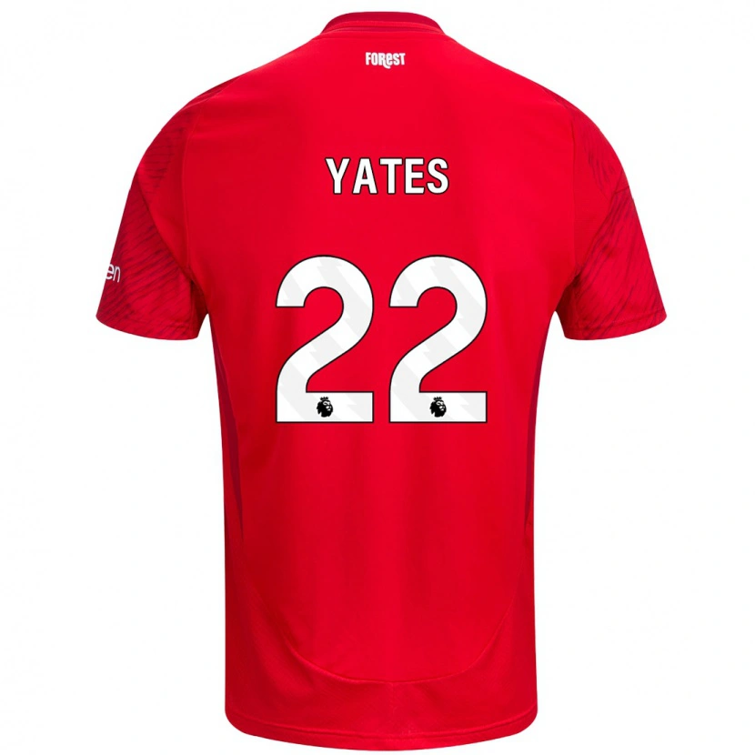 Danxen Kinderen Ryan Yates #22 Rood Wit Thuisshirt Thuistenue 2024/25 T-Shirt