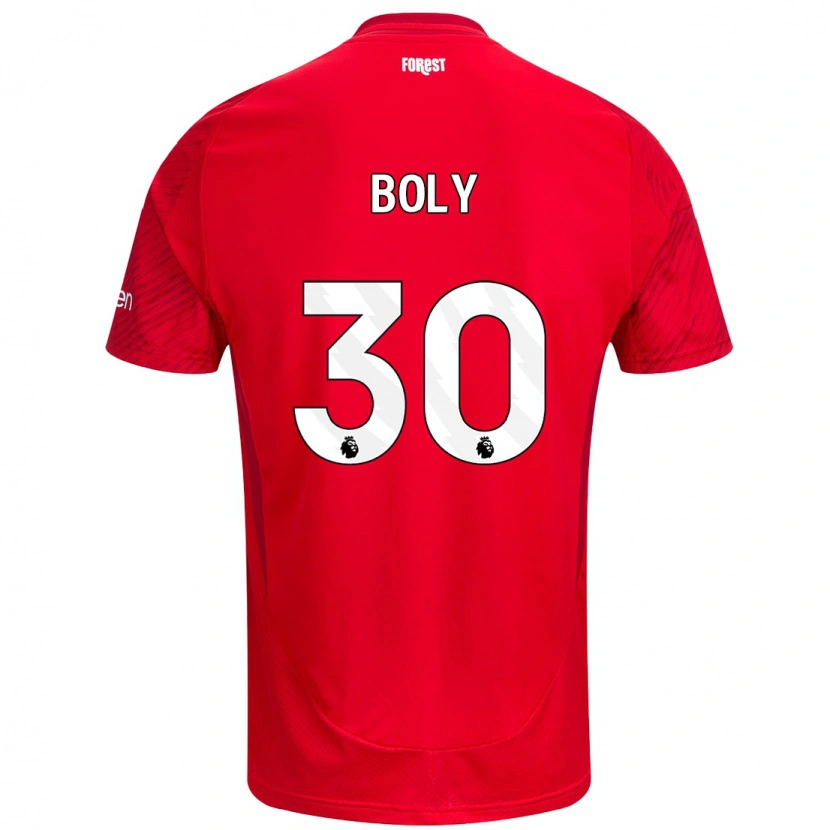 Danxen Kinderen Willy Boly #30 Rood Wit Thuisshirt Thuistenue 2024/25 T-Shirt