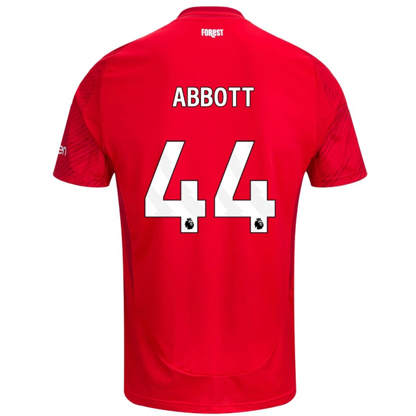 Danxen Kinderen Zach Abbott #44 Rood Wit Thuisshirt Thuistenue 2024/25 T-Shirt