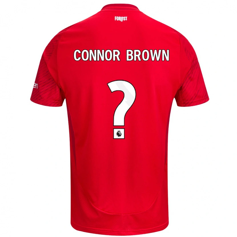 Danxen Kinderen Connor Brown #0 Rood Wit Thuisshirt Thuistenue 2024/25 T-Shirt