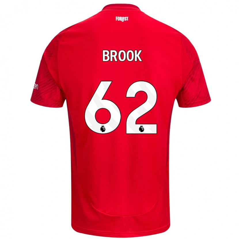 Danxen Kinderen Will Brook #62 Rood Wit Thuisshirt Thuistenue 2024/25 T-Shirt