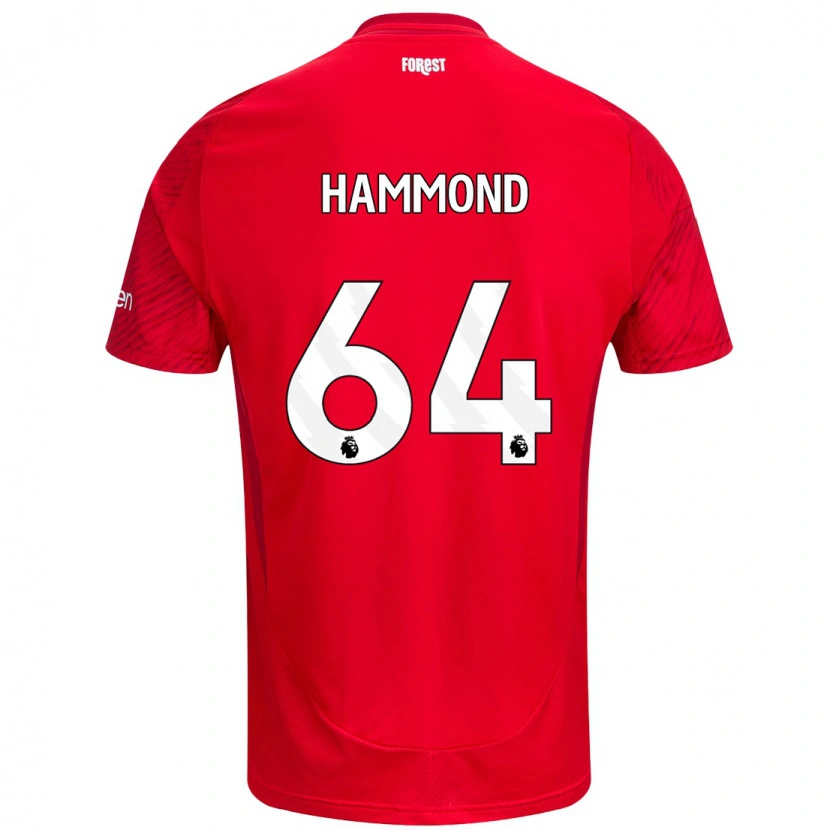 Danxen Kinderen Ben Hammond #64 Rood Wit Thuisshirt Thuistenue 2024/25 T-Shirt