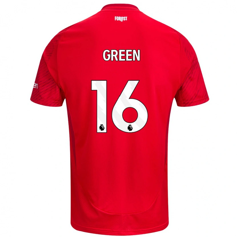 Danxen Kinderen Mollie Green #16 Rood Wit Thuisshirt Thuistenue 2024/25 T-Shirt