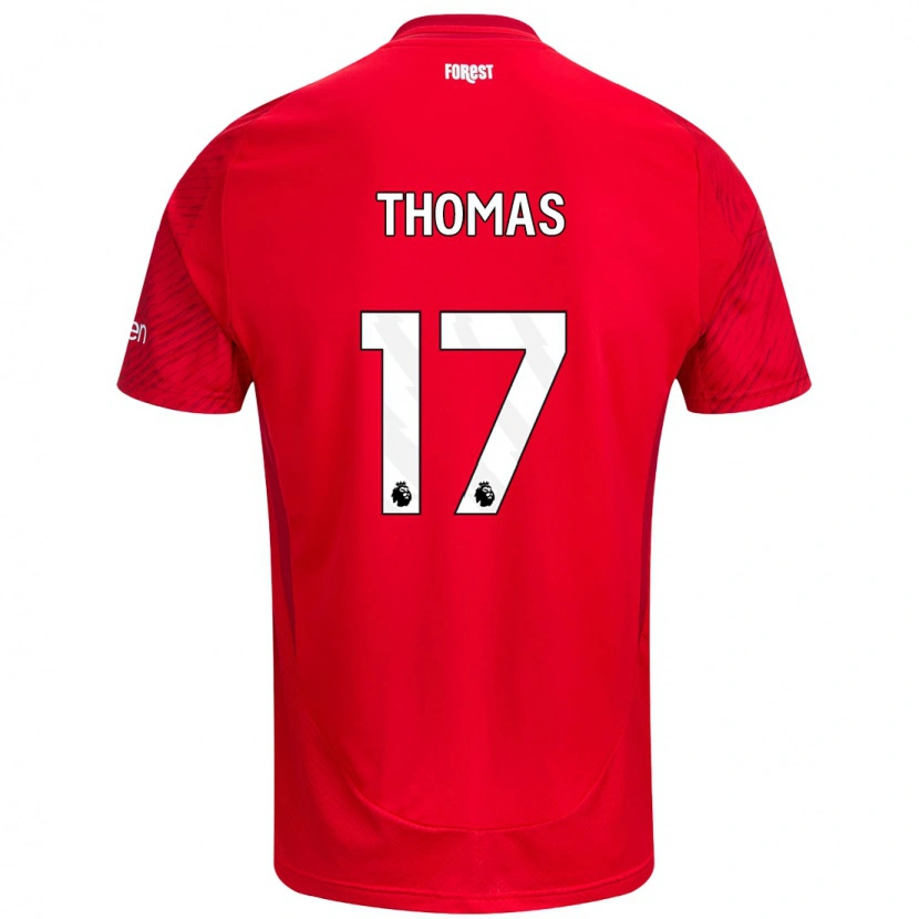 Danxen Kinderen Freya Thomas #17 Rood Wit Thuisshirt Thuistenue 2024/25 T-Shirt