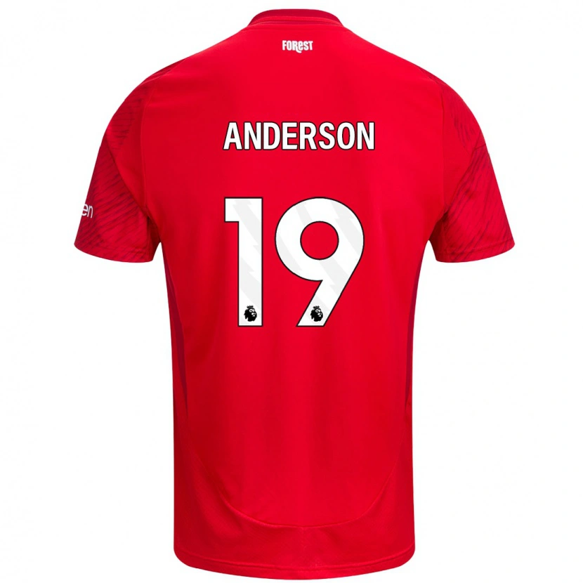 Danxen Kinderen Becky Anderson #19 Rood Wit Thuisshirt Thuistenue 2024/25 T-Shirt