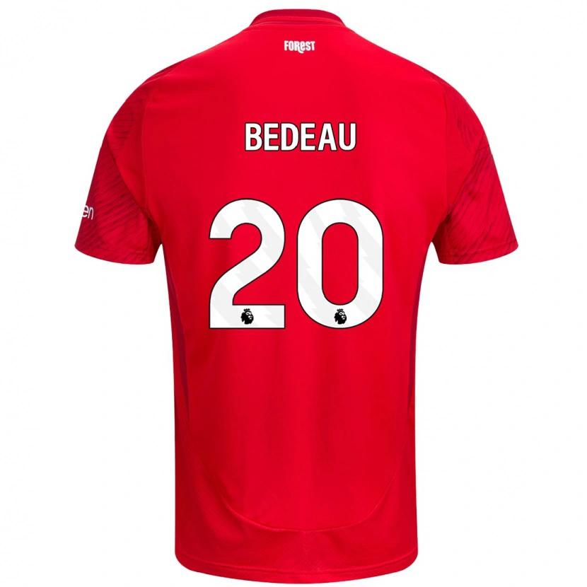 Danxen Kinderen Naomi Bedeau #20 Rood Wit Thuisshirt Thuistenue 2024/25 T-Shirt