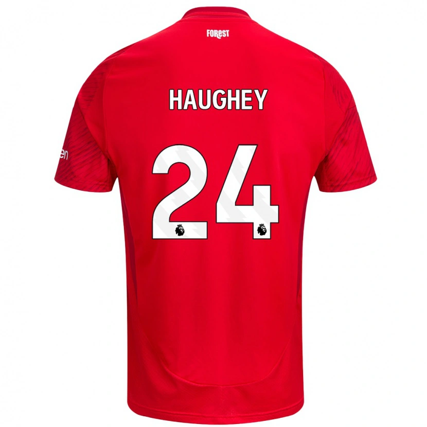 Danxen Kinderen Ella Haughey #24 Rood Wit Thuisshirt Thuistenue 2024/25 T-Shirt