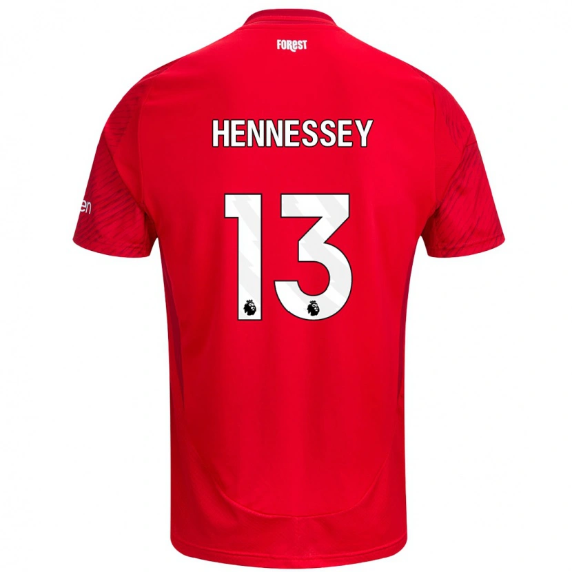 Danxen Kinderen Wayne Hennessey #13 Rood Wit Thuisshirt Thuistenue 2024/25 T-Shirt