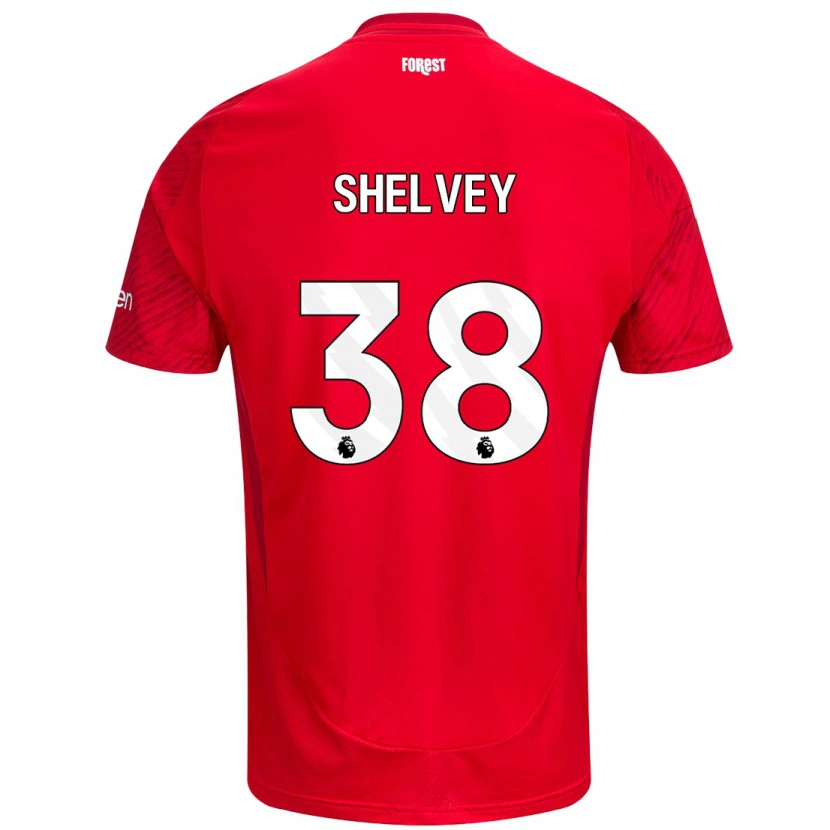 Danxen Kinderen George Shelvey #38 Rood Wit Thuisshirt Thuistenue 2024/25 T-Shirt