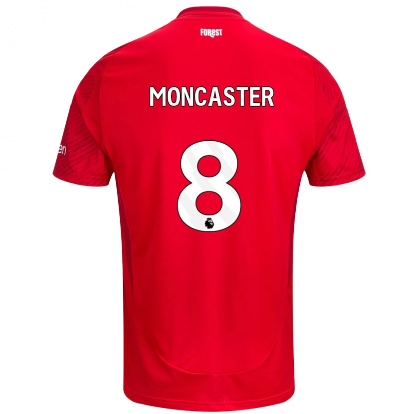 Danxen Kinderen Mai Moncaster #8 Rood Wit Thuisshirt Thuistenue 2024/25 T-Shirt