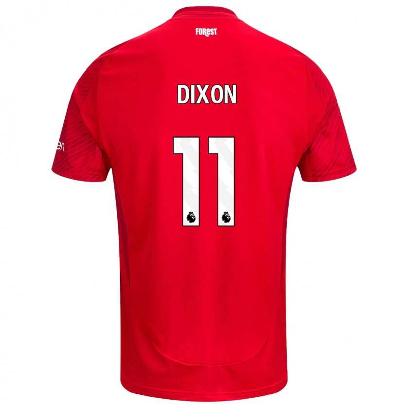 Danxen Kinderen Chloe Dixon #11 Rood Wit Thuisshirt Thuistenue 2024/25 T-Shirt