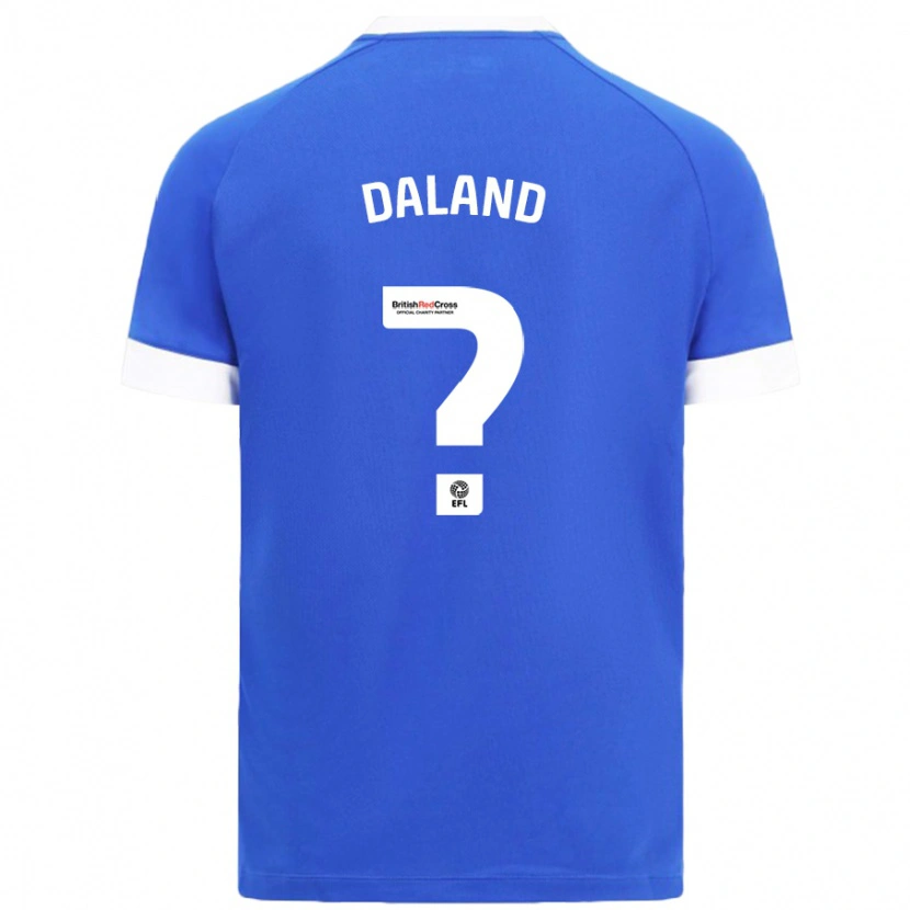 Danxen Kinderen Jesper Daland #0 Hemelsblauw Thuisshirt Thuistenue 2024/25 T-Shirt