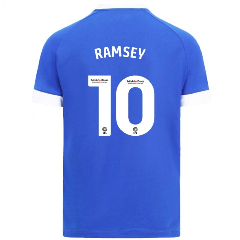 Danxen Kinderen Aaron Ramsey #10 Hemelsblauw Thuisshirt Thuistenue 2024/25 T-Shirt