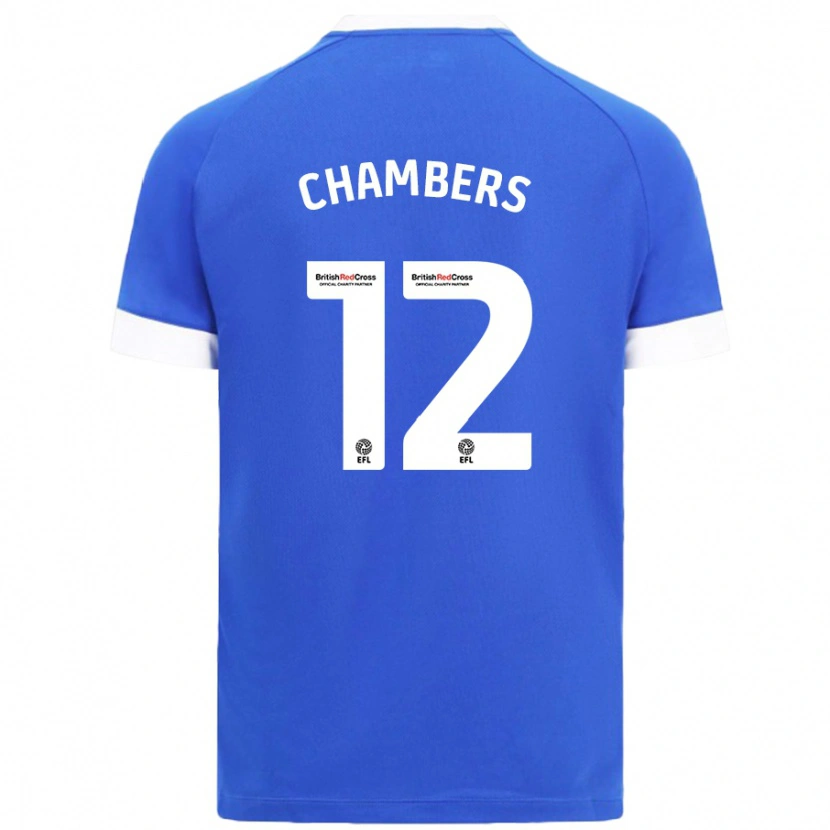 Danxen Kinderen Calum Chambers #12 Hemelsblauw Thuisshirt Thuistenue 2024/25 T-Shirt