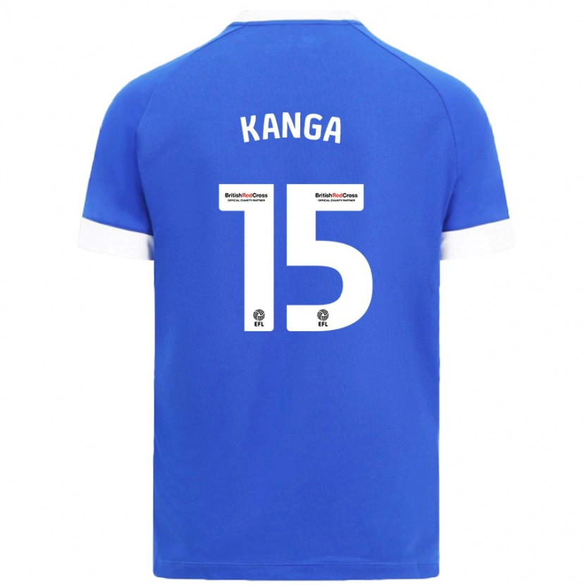 Danxen Kinderen Wilfried Kanga #15 Hemelsblauw Thuisshirt Thuistenue 2024/25 T-Shirt