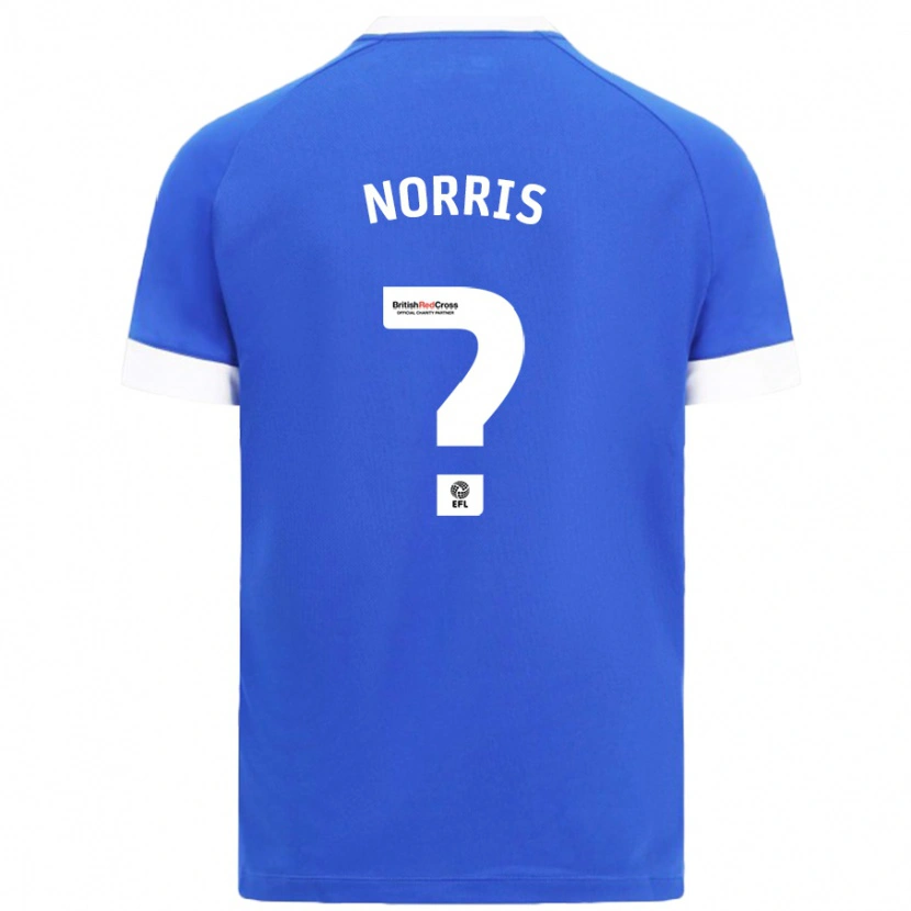 Danxen Kinderen Jacob Norris #0 Hemelsblauw Thuisshirt Thuistenue 2024/25 T-Shirt