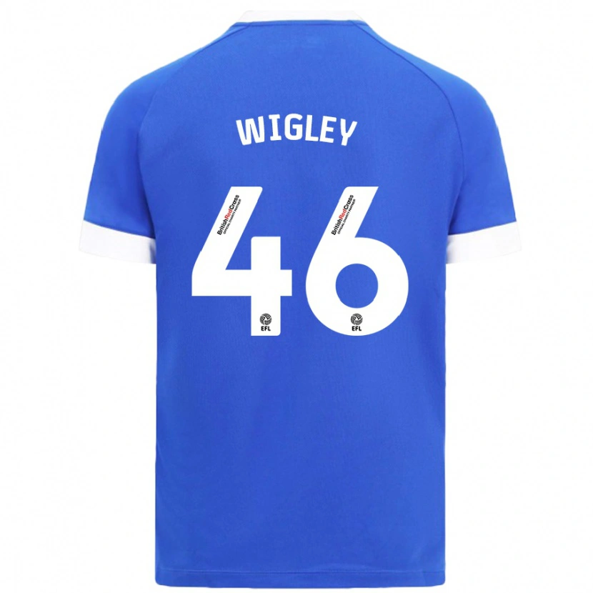 Danxen Kinderen Morgan Wigley #46 Hemelsblauw Thuisshirt Thuistenue 2024/25 T-Shirt