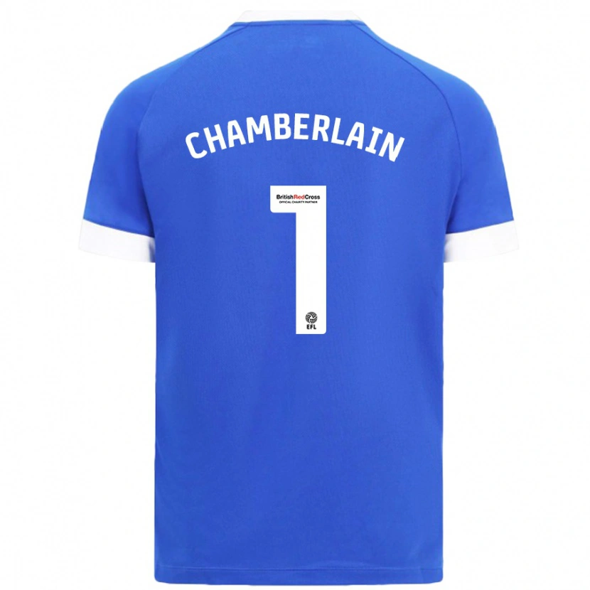 Danxen Kinderen Ceryn Chamberlain #1 Hemelsblauw Thuisshirt Thuistenue 2024/25 T-Shirt