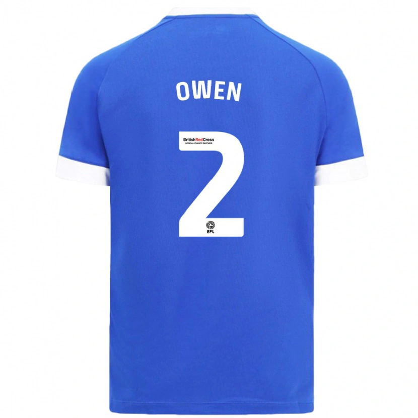 Danxen Kinderen Lisa Owen #2 Hemelsblauw Thuisshirt Thuistenue 2024/25 T-Shirt