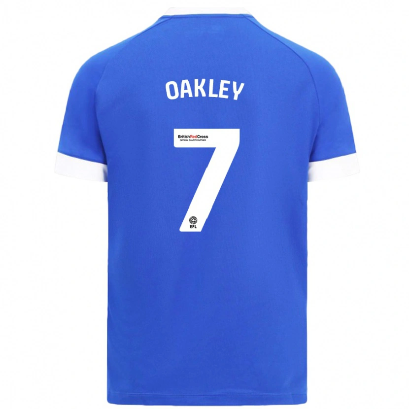 Danxen Kinderen Rhianne Oakley #7 Hemelsblauw Thuisshirt Thuistenue 2024/25 T-Shirt