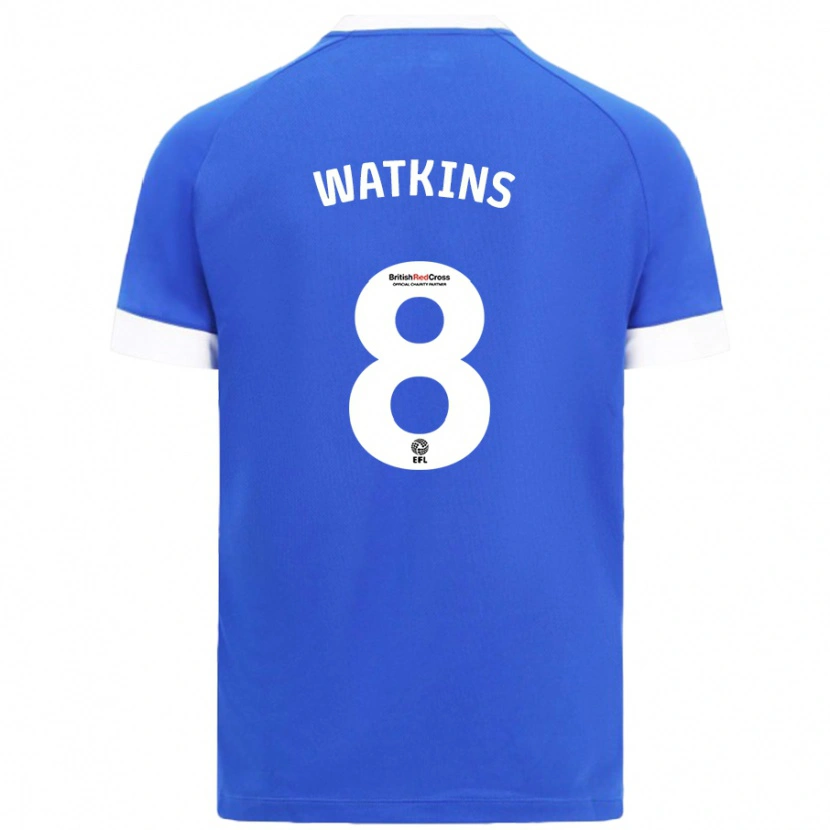 Danxen Kinderen Seren Watkins #8 Hemelsblauw Thuisshirt Thuistenue 2024/25 T-Shirt