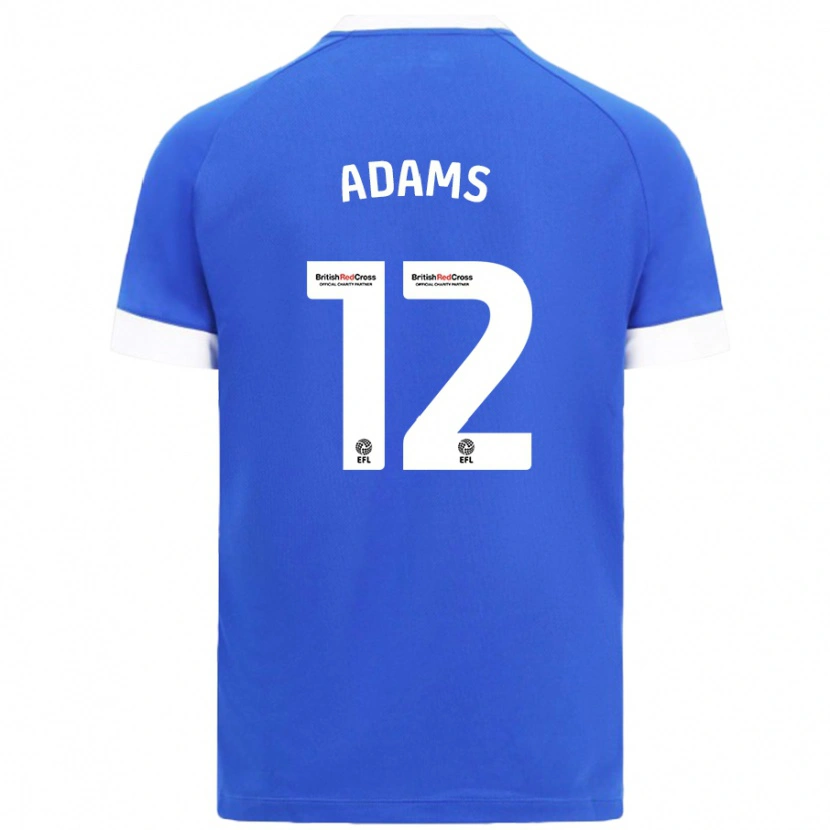 Danxen Kinderen Kelly Adams #12 Hemelsblauw Thuisshirt Thuistenue 2024/25 T-Shirt