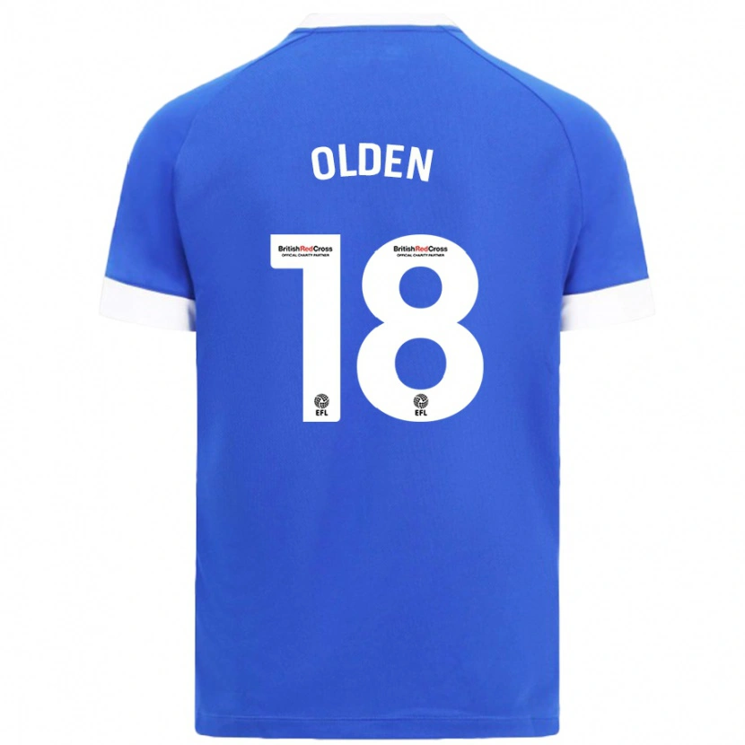 Danxen Kinderen Mackenzie Olden #18 Hemelsblauw Thuisshirt Thuistenue 2024/25 T-Shirt