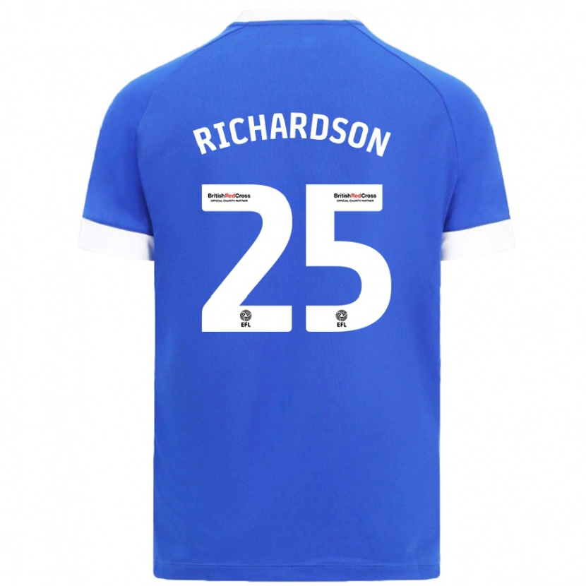 Danxen Kinderen Tija Richardson #25 Hemelsblauw Thuisshirt Thuistenue 2024/25 T-Shirt