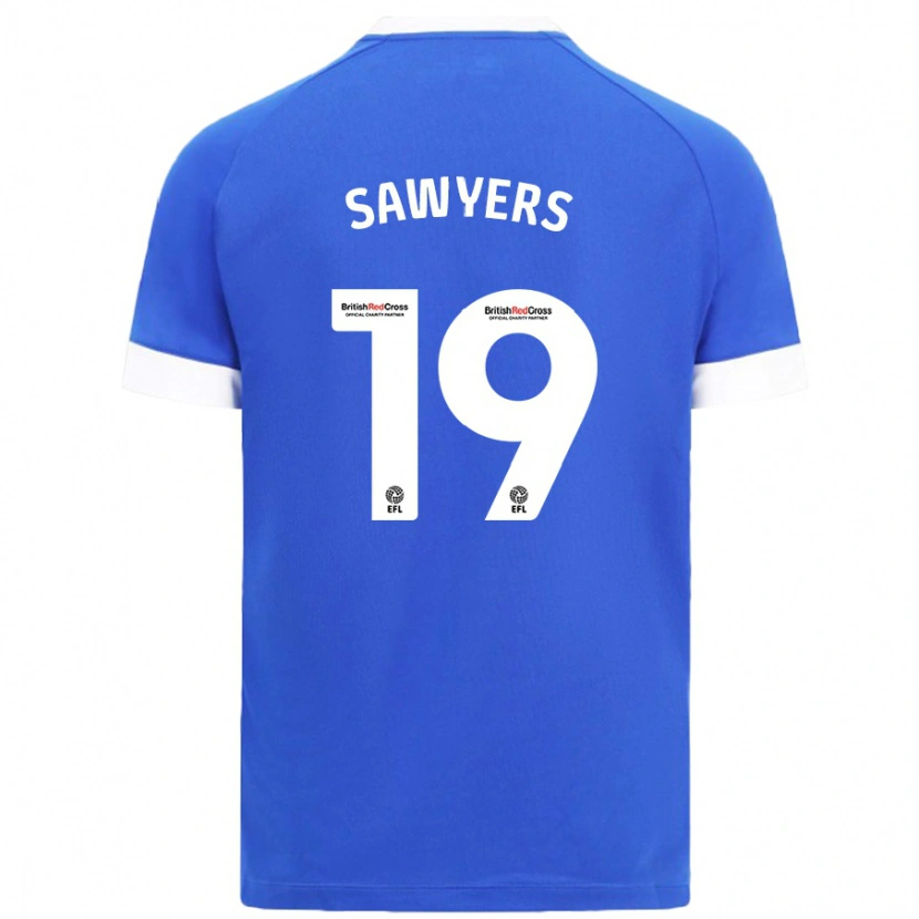 Danxen Kinderen Romaine Sawyers #19 Hemelsblauw Thuisshirt Thuistenue 2024/25 T-Shirt