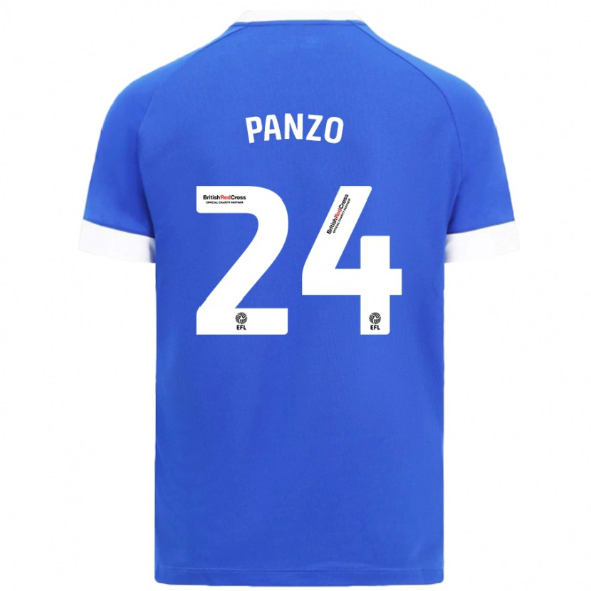 Danxen Kinderen Jonathan Panzo #24 Hemelsblauw Thuisshirt Thuistenue 2024/25 T-Shirt